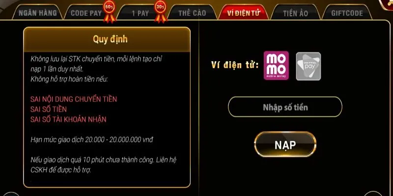 Lỗi nạp tiền Bay789 phổ biến cùng cách xử lý